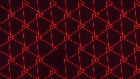 striking red neon diamond pattern on black background