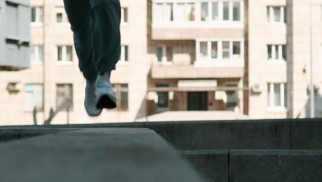 friends training parkour