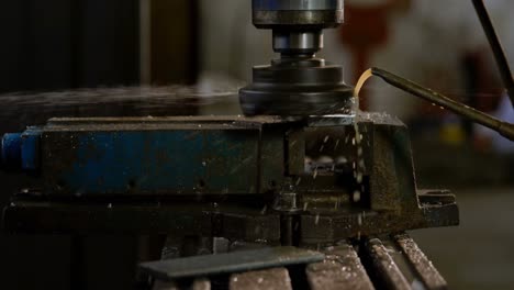 drill press machine in workshop 4k