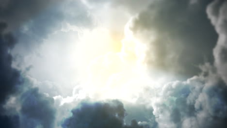 cinematic background with cloudy and sun with motion camera