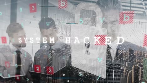 texto del concepto de seguridad informática contra cityscape