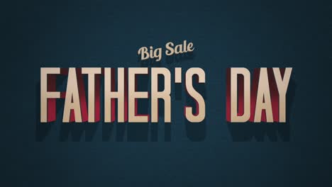 retro fathers day text on blue vintage texture in 80s style