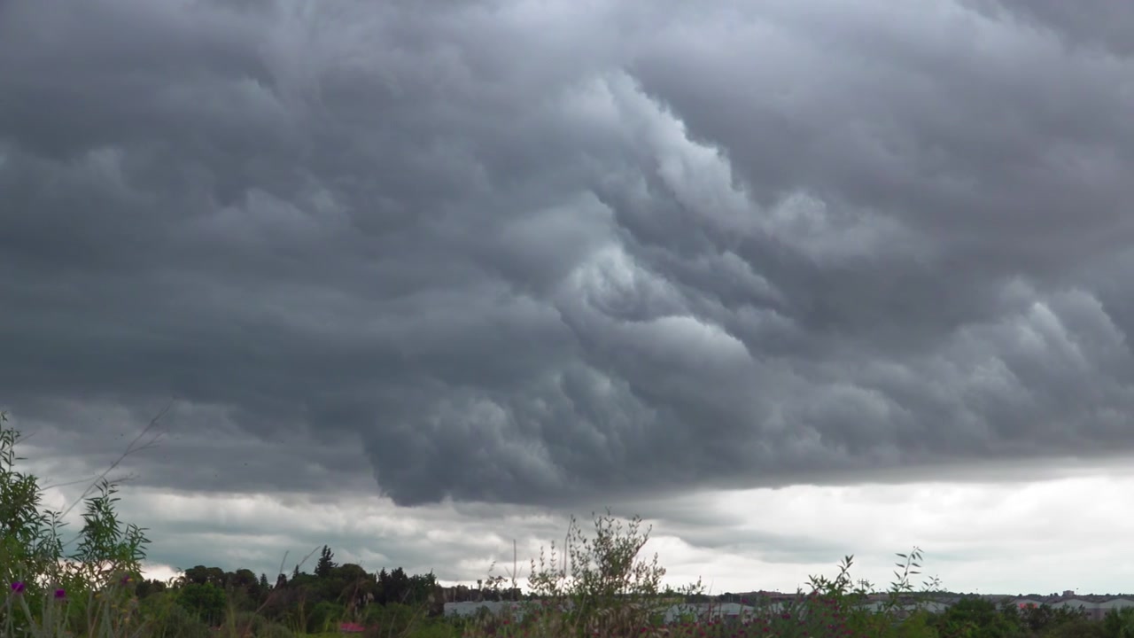 Ominous Grey Storm Clouds Rolling Across the Sky