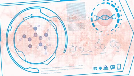 Animación-De-La-Cadena-De-ADN-Y-El-Cerebro-Humano-Sobre-El-Procesamiento-De-Datos.