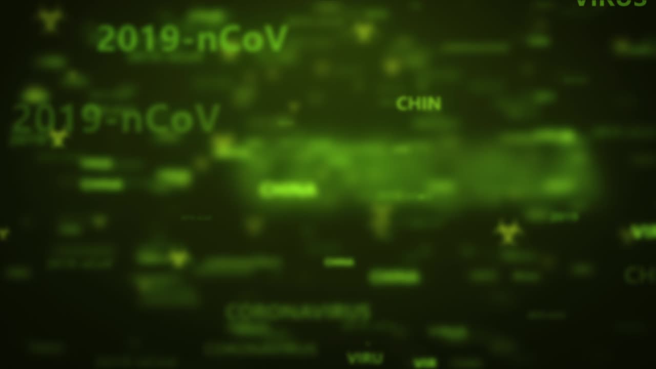 Coronavirus 2019-nCov novel coronavirus concept motion background. coronavirus dangerous flu. Loop animation