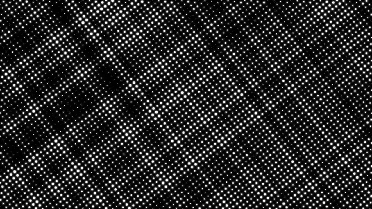 fondo abstracto con puntos brillantes en movimiento. elemento de onda sonora. fondo de fallo. señal de error, problema técnico. tecnología o ciencia. renderización 3d. bucle sin costuras. 4k