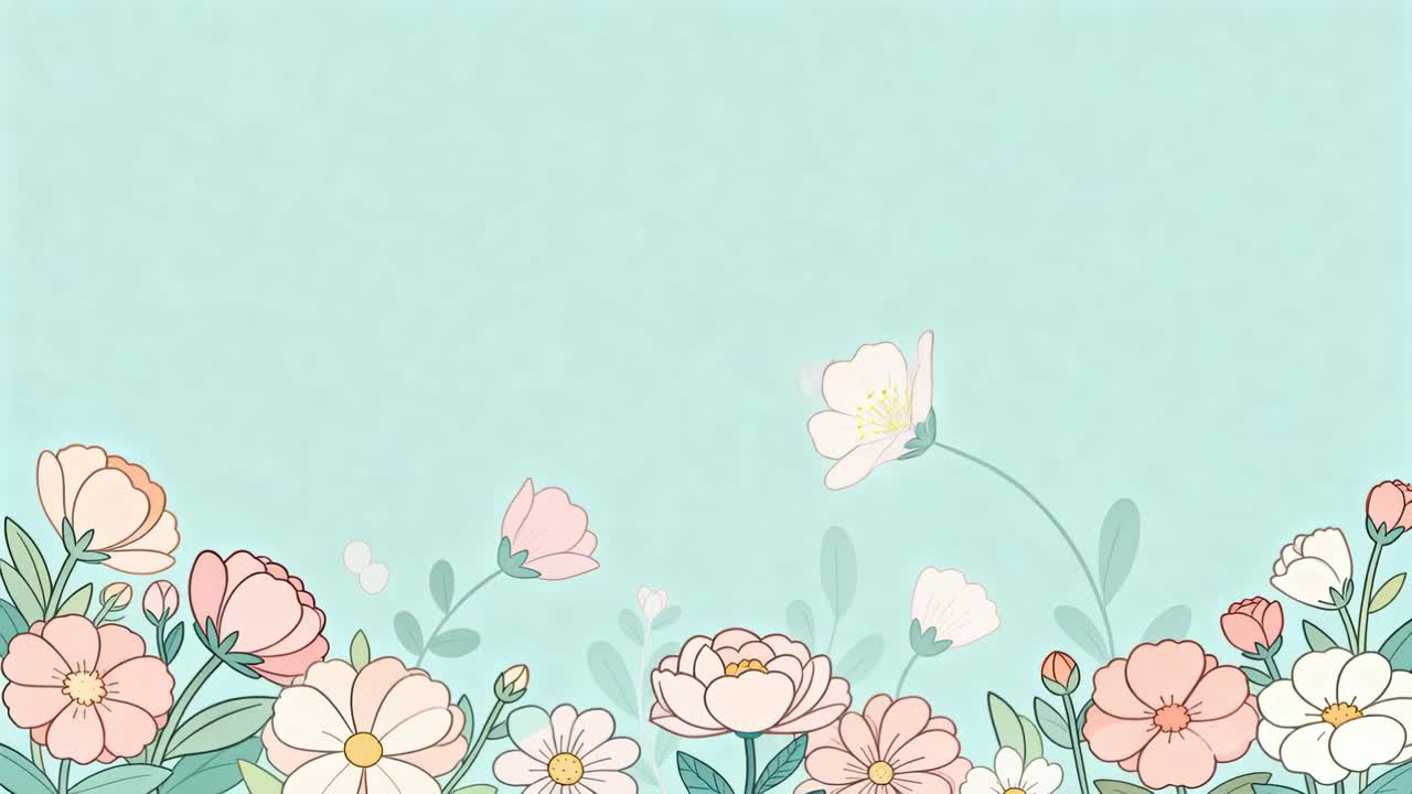 Shadows rising, flower row shedding petals, buds rising, white bloom tilting over teal for text