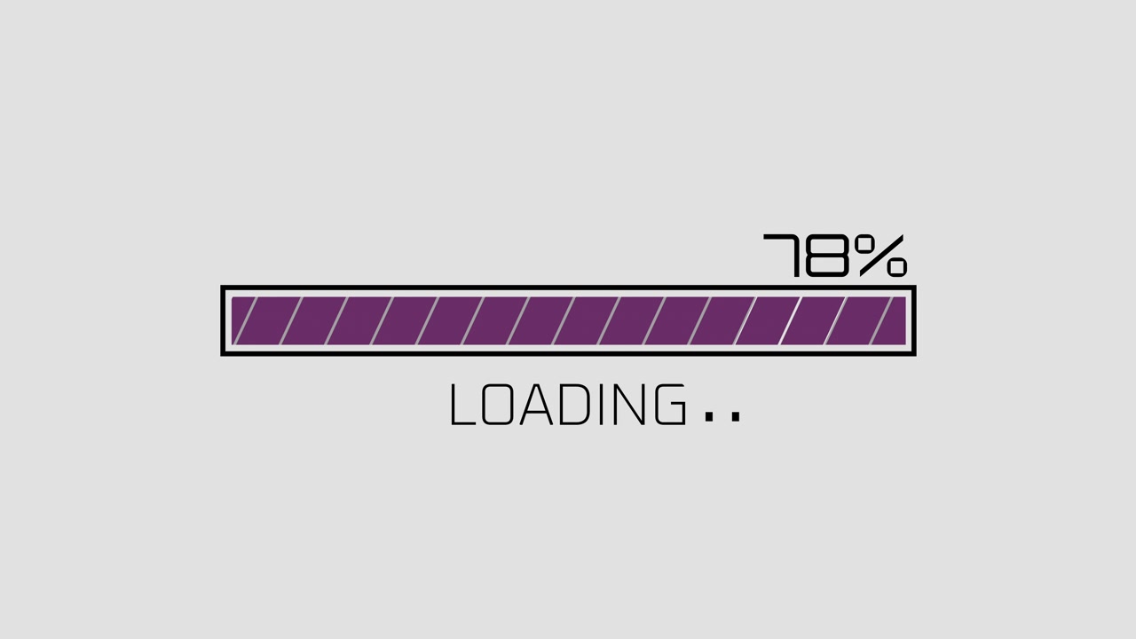 Animated Digital Loading Progress Bar with Percentage Count