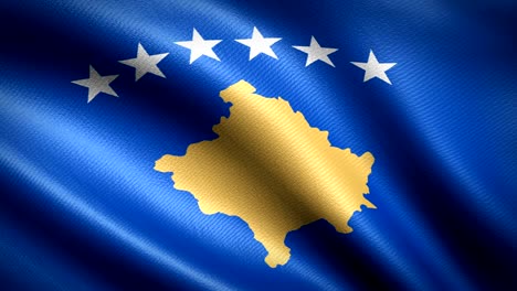 kosovo flag. seamless looping animation. 4k high definition video