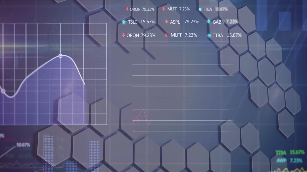 animación del procesamiento de datos sobre un fondo oscuro