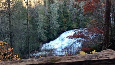 waterfall in autumn in north carolina