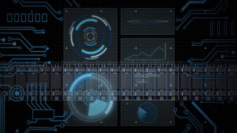 Animation-of-data-processing-over-computer-servers