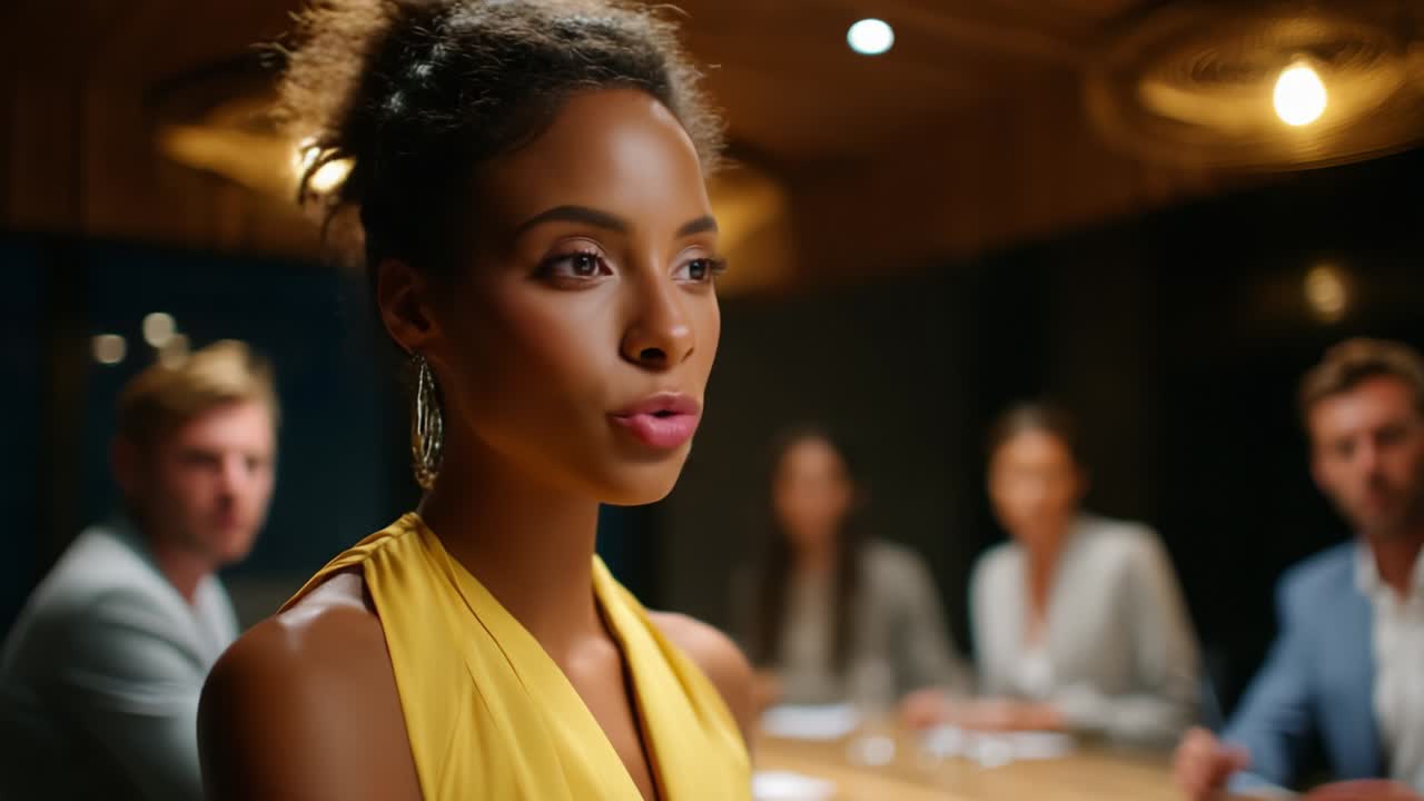 African American Woman Leading a Business Meeting