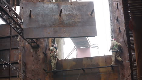 backside construction worker on building site