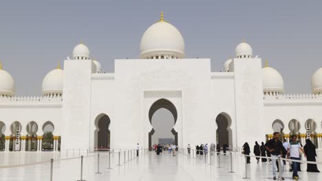 uae summer day light main mosque tourist entrance 4k