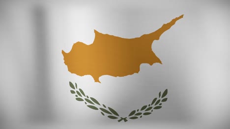 Animación-De-La-Bandera-En-Movimiento-De-Chipre-Ondeando.