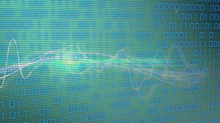 Animation of binary coding data processing over networks of connections