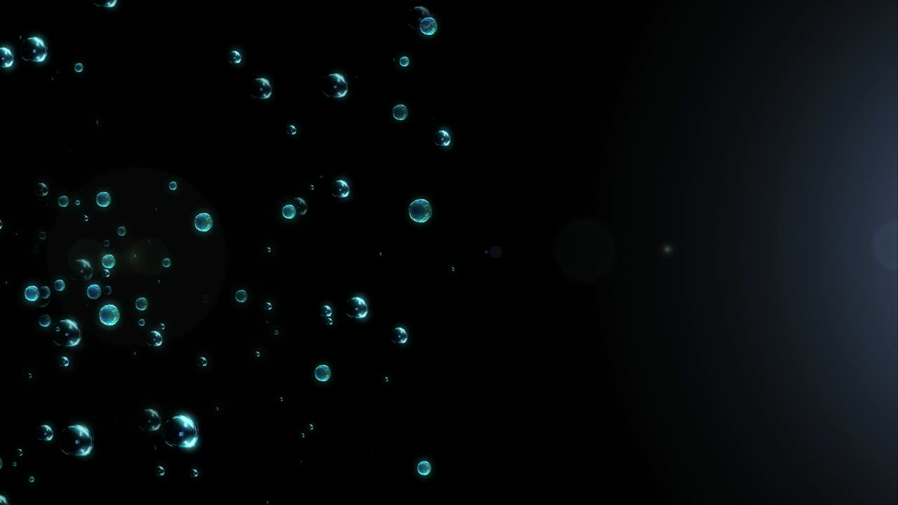 fondo de animación gráfica de partículas flotantes de burbujas de aire