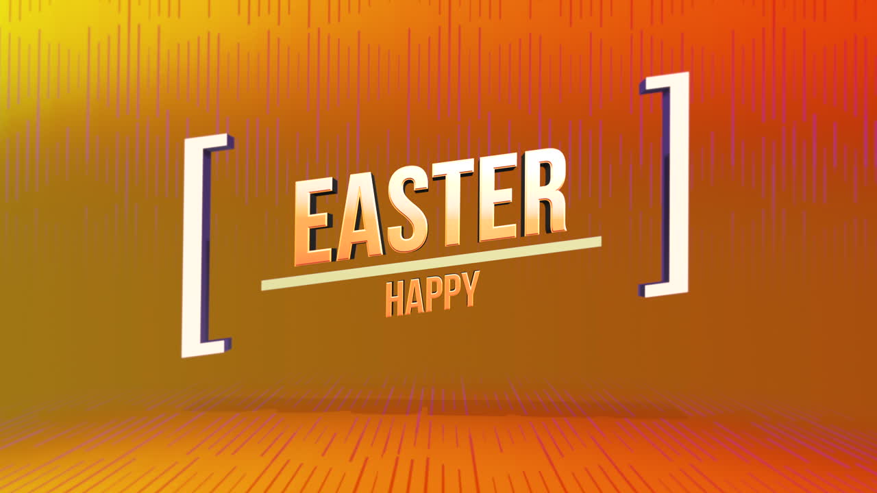 Cheerful easter design bold striped background with Happy Easter greeting