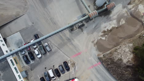 gravel extraction seen from above