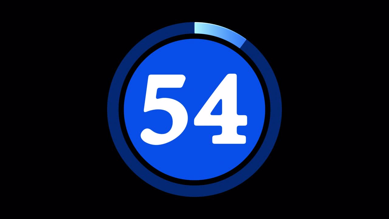 One minute countdown timer from 60 to 0 seconds.