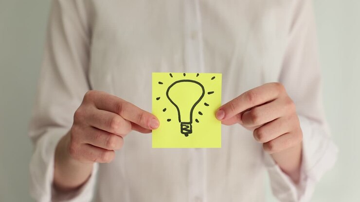 Idea Concept with Lightbulb Drawing