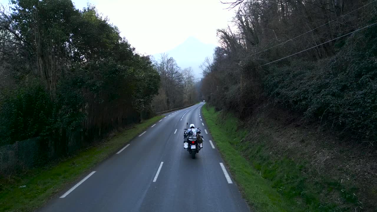 Motorcycle Ride Through Scenic Countryside