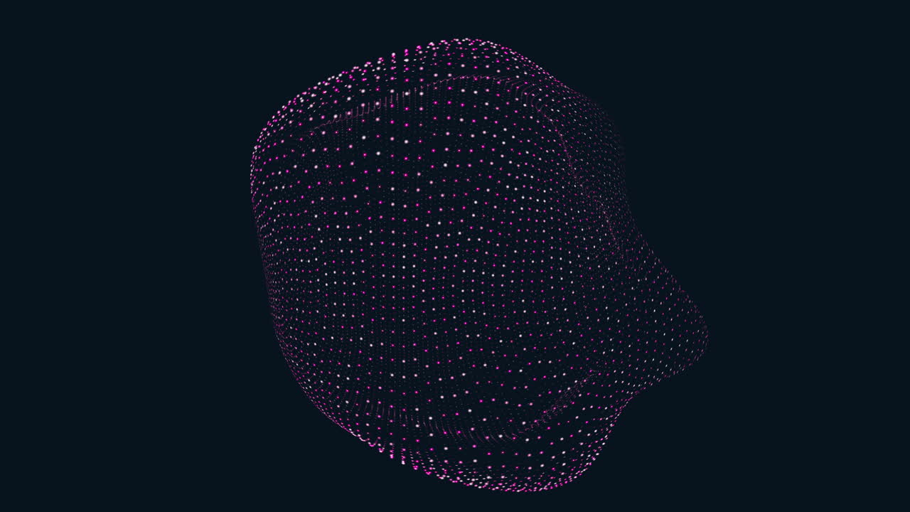 il neon con illusione di movimento casuale e caotico luccica nella galassia oscura