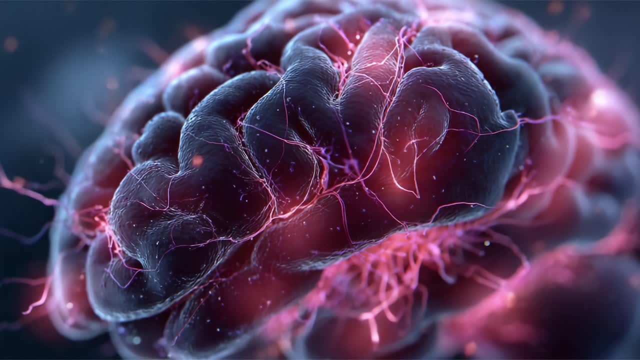 Una Straordinaria Rappresentazione Visiva di un Cervello Umano, Che Mette in Mostra Connessioni Neurali e Intricati Schemi di Attività Sinaptica in Alta Definizione