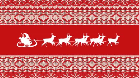 Santa-Claus-in-sleigh-pulled-by-reindeers