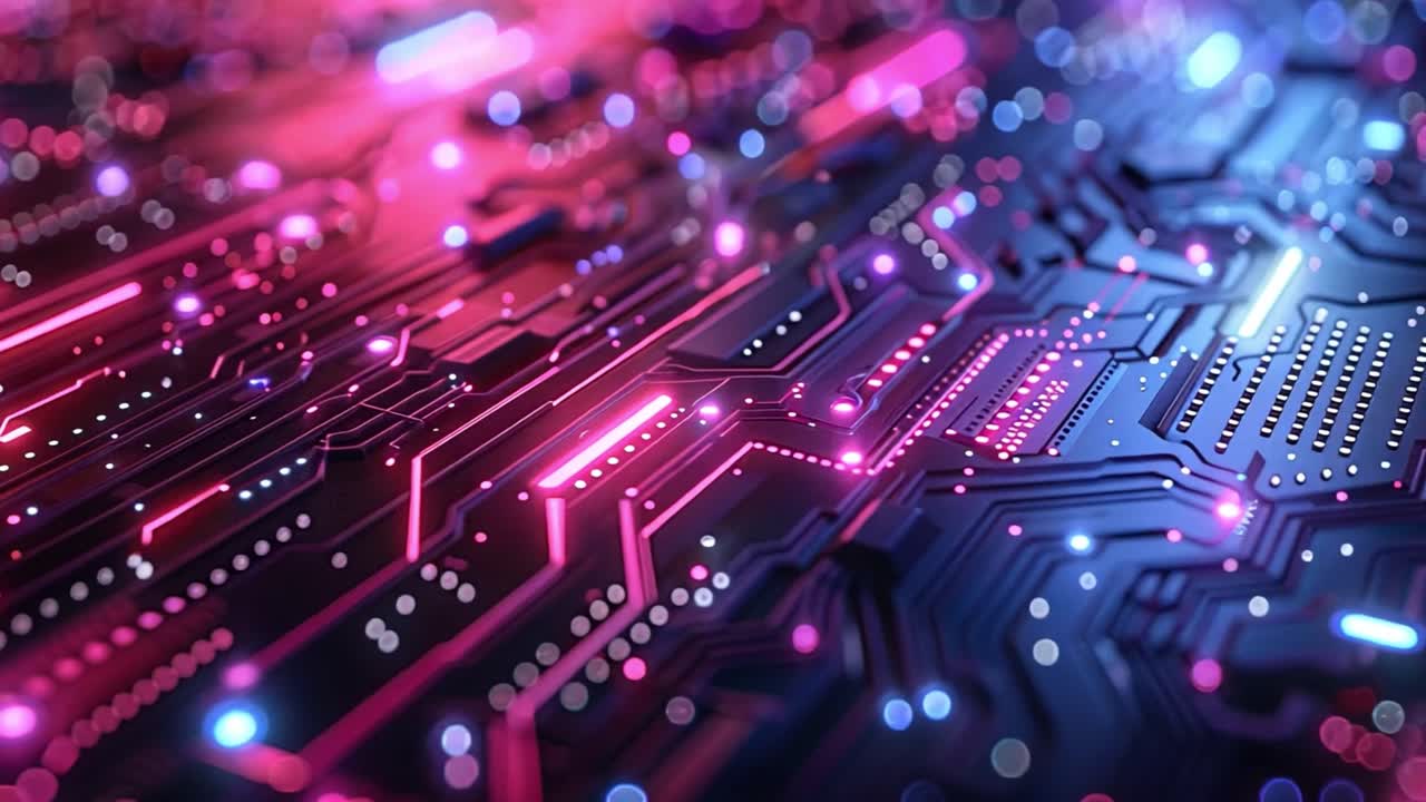 placa de circuitos brillantes abstractas