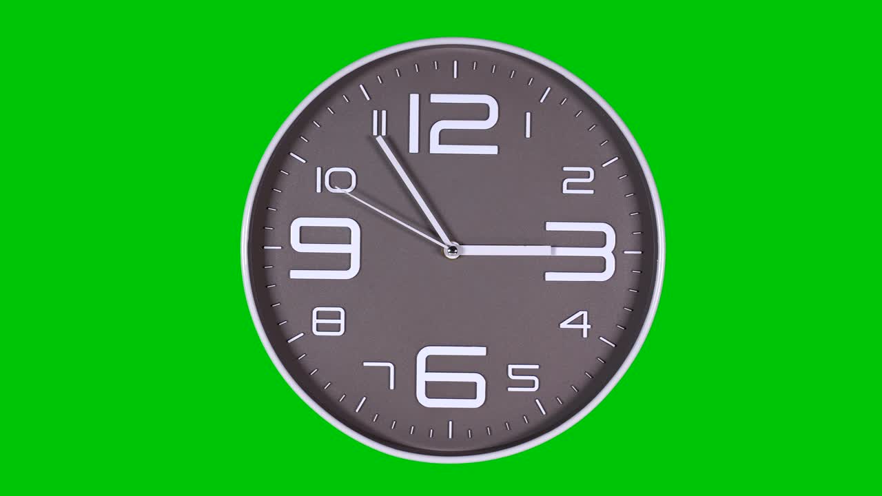 Wall clock on a green background
