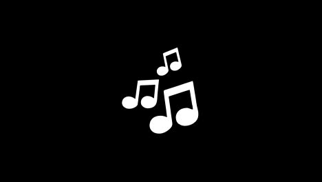 music song chords icon vintage twitched bad signal animation.