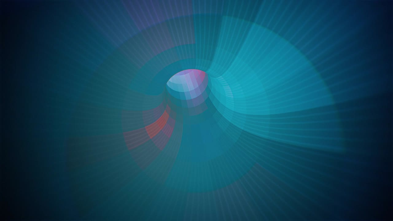 회전하는 다채로운 터널