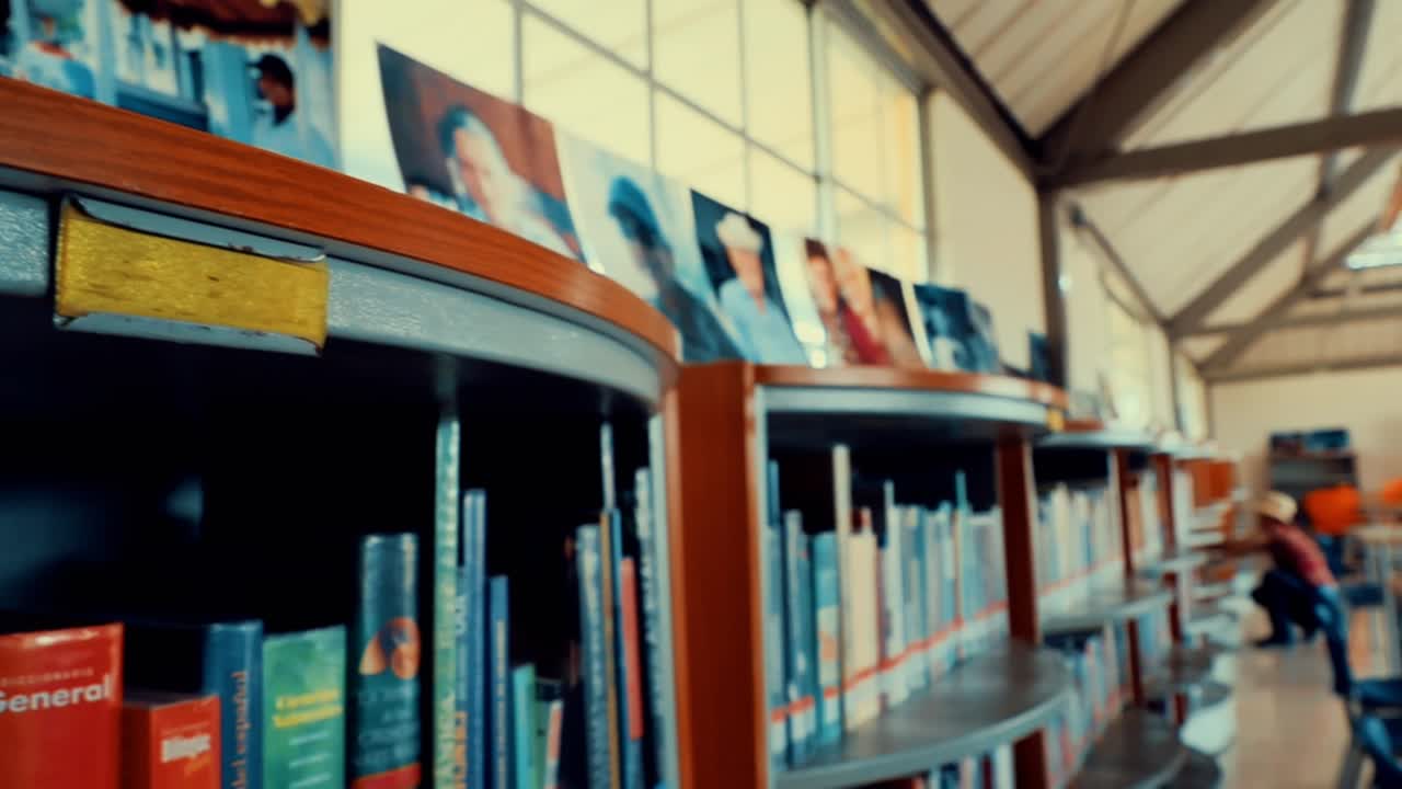 libros en una biblioteca