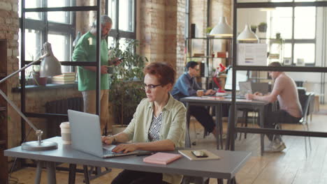 modern office workspace with diverse team
