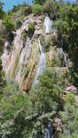waterfall cascading over rocky cliff with lush greenery in santiago yosondúa, oaxaca