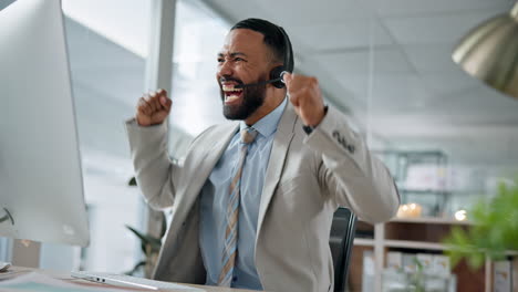 happy businessman, call center