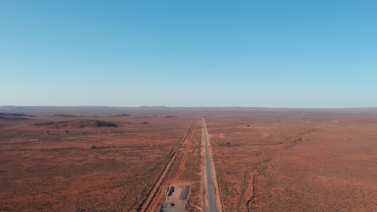 High above the baron outback of Australia