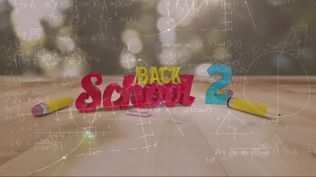 그래프와 함께 배경에 학교로 돌아갑니다.