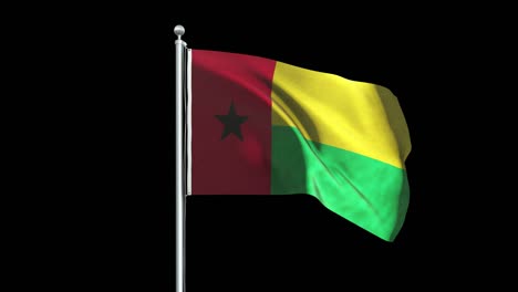 guinea bissau flag animation background 4k