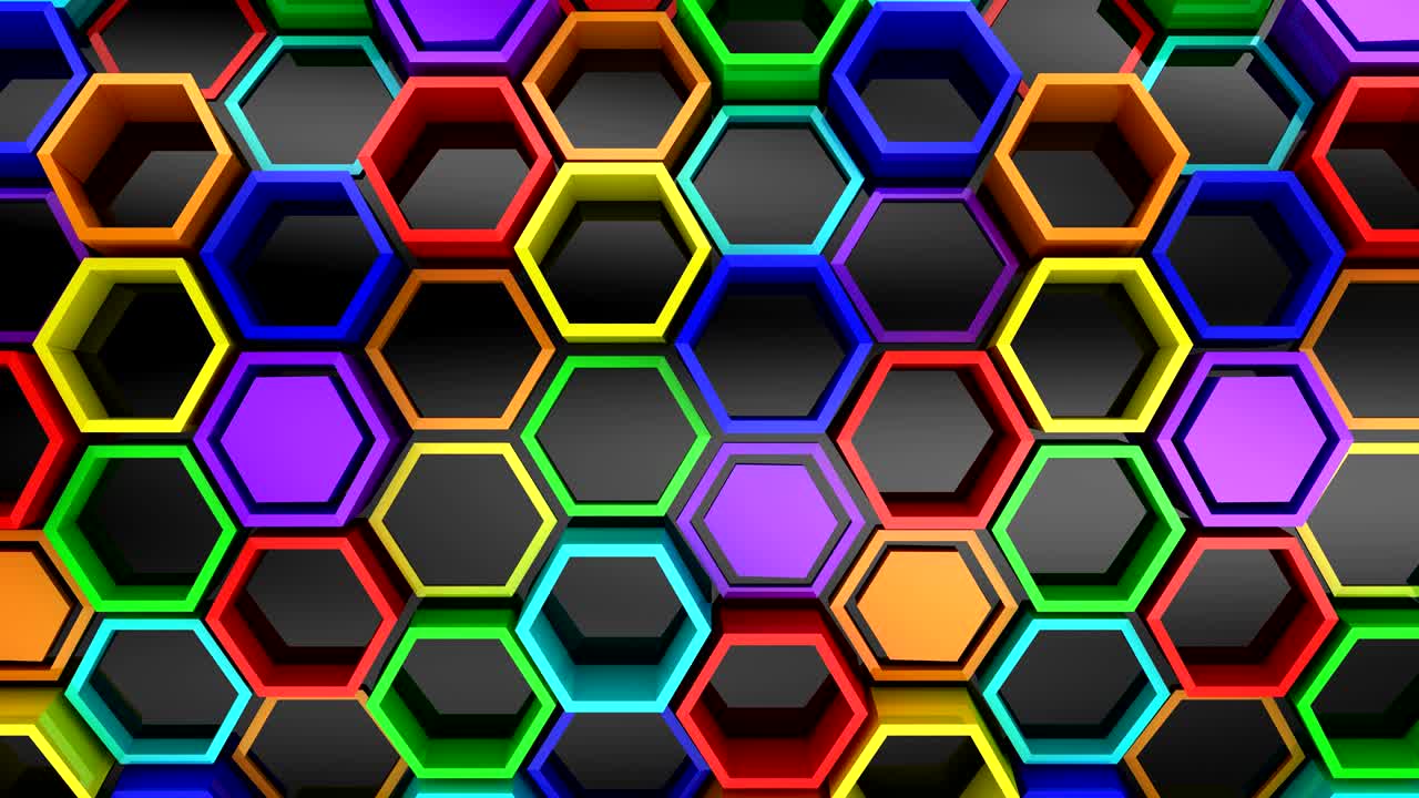 el fondo de los hexágonos