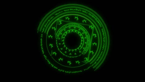 magic triangle and square light green energy rotate for banner and advertisement