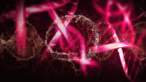 animation of digital brain over dna strands