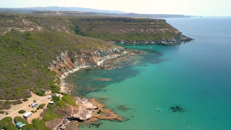 breathtaking aerial view of a cliff in sardinia