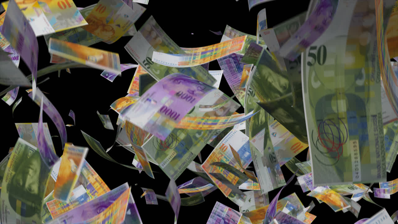 스위스 프랑이 떨어집니다.