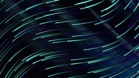 animation of white and blue lines moving on black background