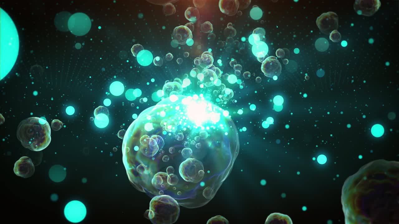 animación de bucle de partículas de burbujas