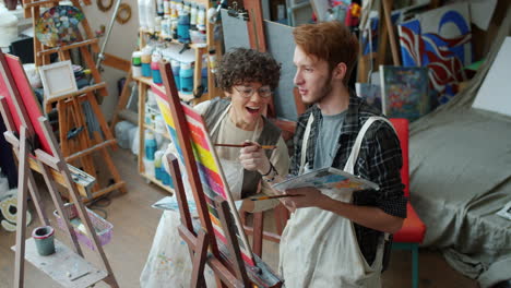 art students in studio
