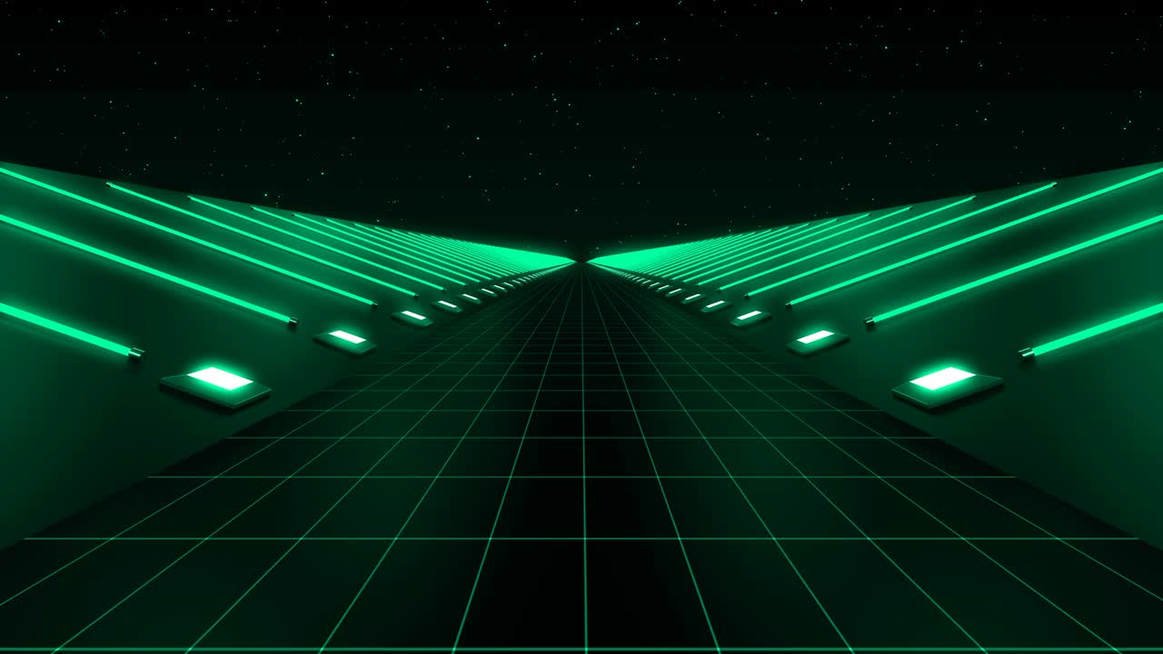 túnel de pasillo de fondo abstracto con bucle tecnológico